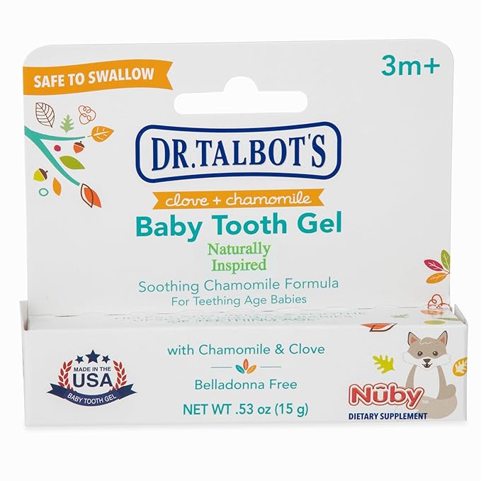 Dr. Talbot's Baby Tooth Gel for Sore Gums, Naturally Inspired, 2 Pack, Each 0.53 oz, benzocaine Free, Belladonna Free