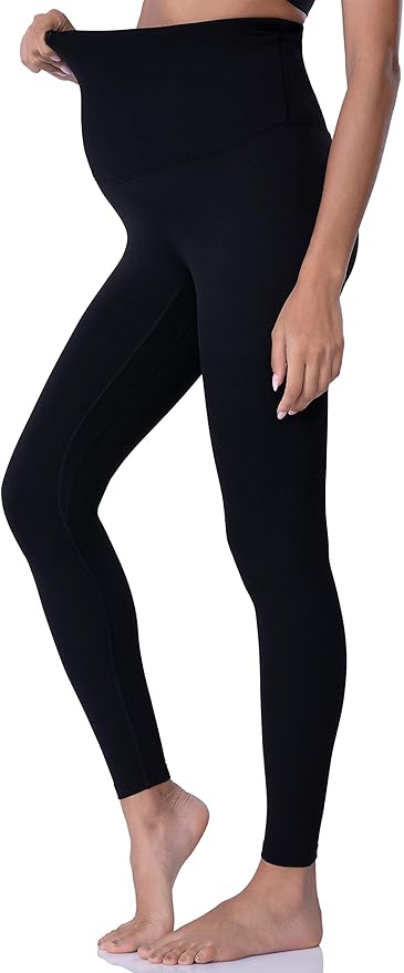 POSHDIVAH Women's Maternity Leggings Over The Belly Pregnancy Yoga Pants Active Wear Workout Leggings