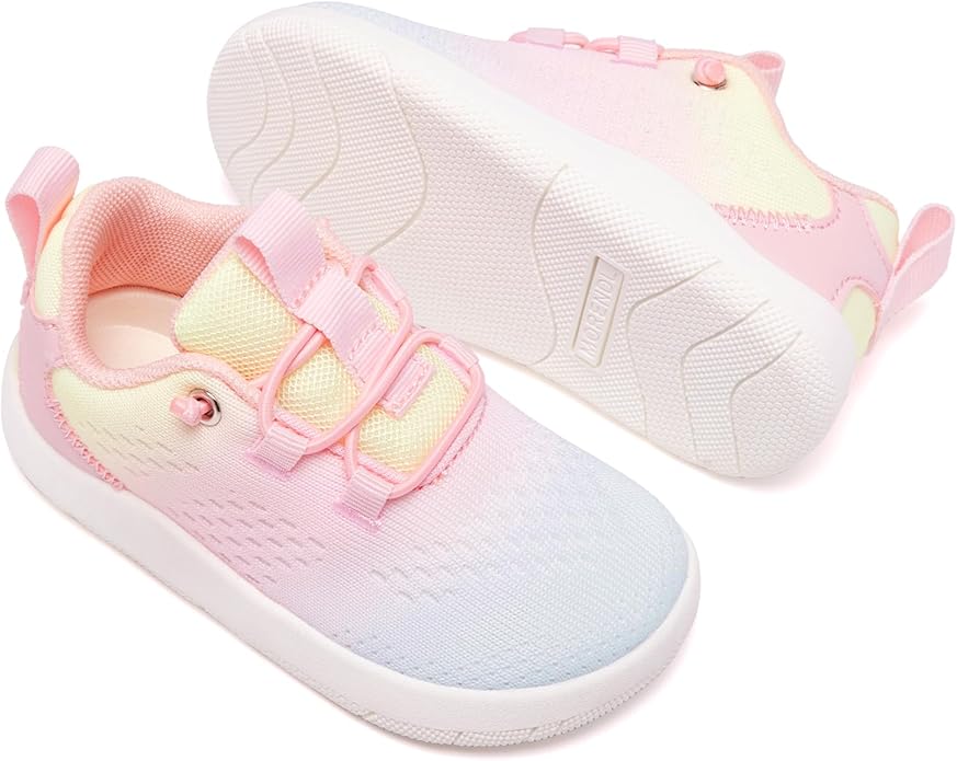 MORENDL Wide Toddler Shoes Baby Walking Shoes Girls Boys Zero Drop Minimalist Sneakers Slip On Tennis Shoe Breathable Naturally Flexible
