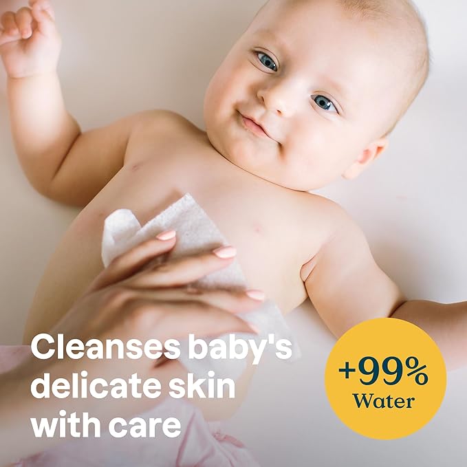 ATTITUDE Baby Wipes Unscented, For Sensitive Skin with Oat, Natural origin, Dermatollogically tested, For Babies, Toddlers & Kids, Revitalizing Chamomile Extract, EWG Verified, 72 Count (Pack of 6)
