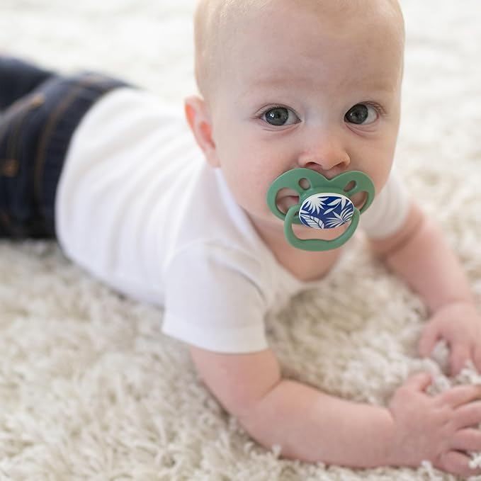 Dr. Brown's Advantage Symmetrical Pacifier with Air Flow - Blue Glow-in-The-Dark - 2-Pack - 6-18m (Pack of 2)