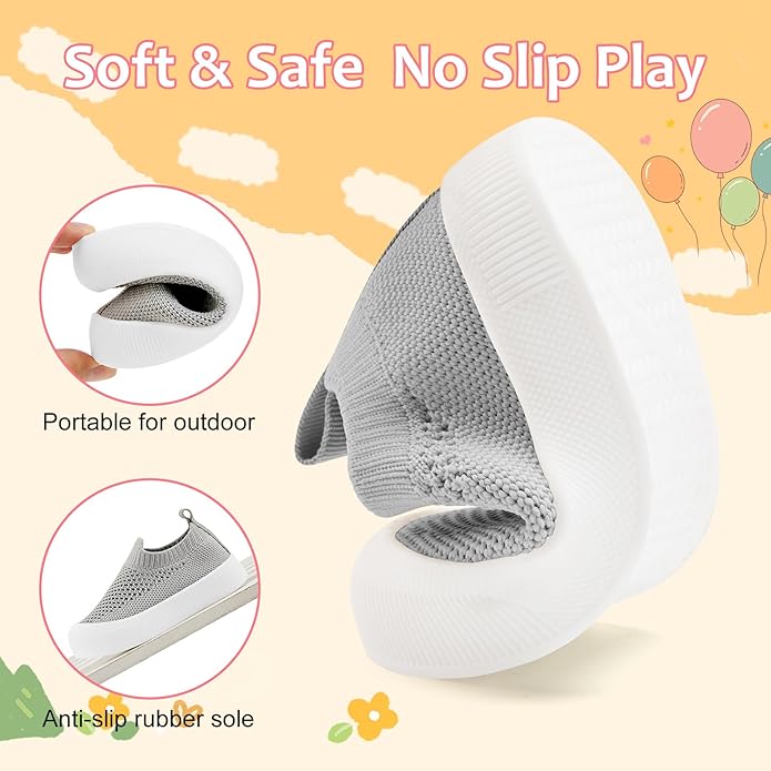 VIFUUR Baby Shoes Girls Boys Toddler Sneakers Non-Slip First Walkers Shoes for Babies 6 9 12 18 24 Months