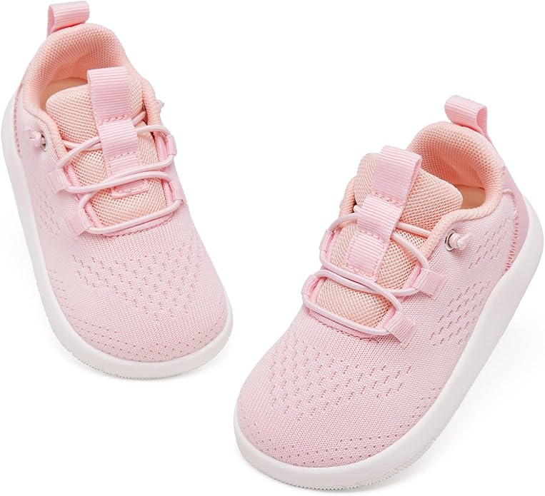 MORENDL Wide Toddler Shoes Baby Walking Shoes Girls Boys Zero Drop Minimalist Sneakers Slip On Tennis Shoe Breathable Naturally Flexible