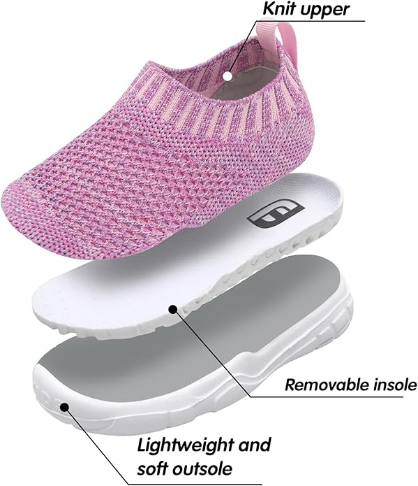 JOINFREE Toddler Boys Girls Sneaker Slip On Shoes Kids Lightweight Breathable Walking Shoes