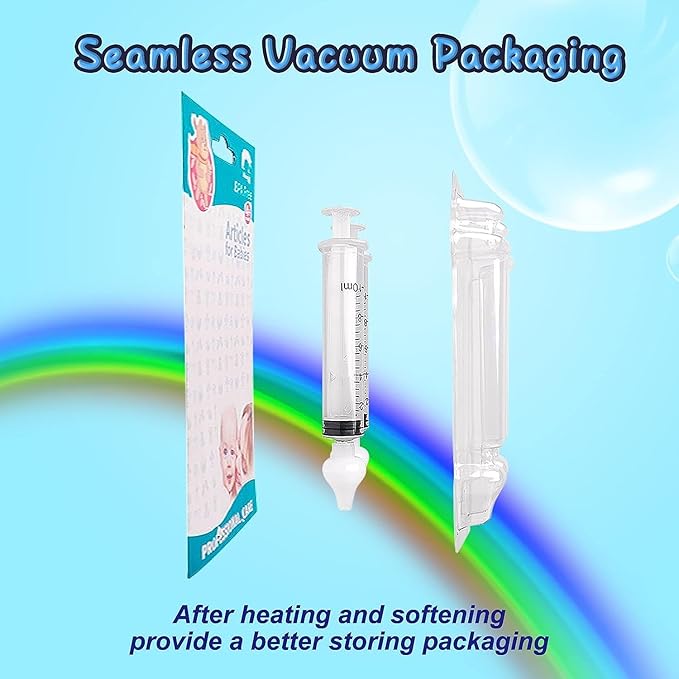 Nasal Syringe for Baby - 4PCS with Cleaning Tools - Safe Silicon Baby Nasal Aspirator Qucik Syringe Nose Cleaner Rinsing Tool for Baby/Infant/Kid (Transparent, 4PCS)