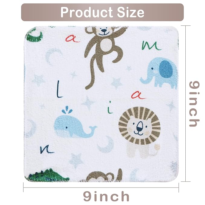 Viviland Baby Washcloths 24 Pack, Toddler Wash Cloths for Bath, Super Soft & Absorbent Bath Towel for Newborn and Infants, Baby Towels Care for Baby's Sensitive Skin