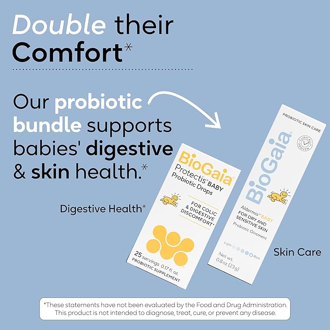 BioGaia Baby Probiotic Essentials For Digestive & Skin Health | Drops Ease Colic, Gas & Tummy Issues | Ointment Soothes & Hydrates Dry, Irritated Skin