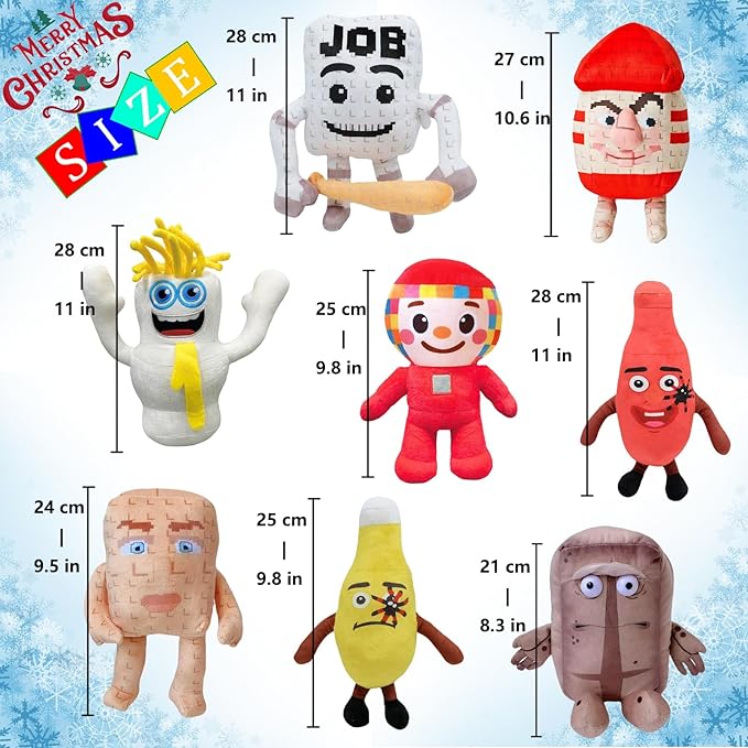 4PCS Steal a Brainrot Plush Toy,Cute Soft Stuffed Animal, Collectible Gift for Game Fans (4PCS B)
