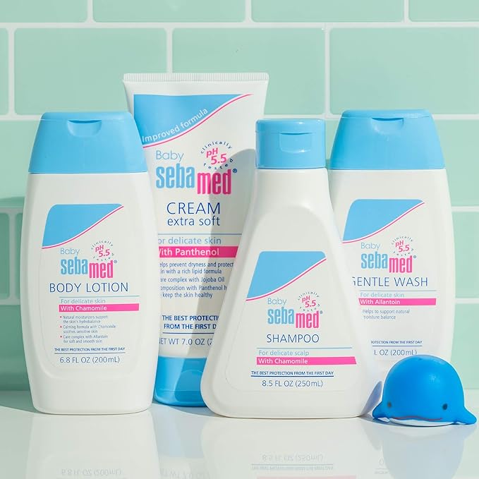 SEBAMED Baby Protective Facial Cream Ultra Mild Gentle Hydrating Face Moisturizer for Delicate Skin (50mL) Pack of 3