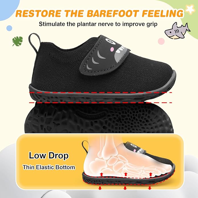 L-RUN Baby Shoes Boys Girls First Walking Shoes Infant Sneakers Toddler Crib Shoes Lightweight Breathable Non-Slip Soles