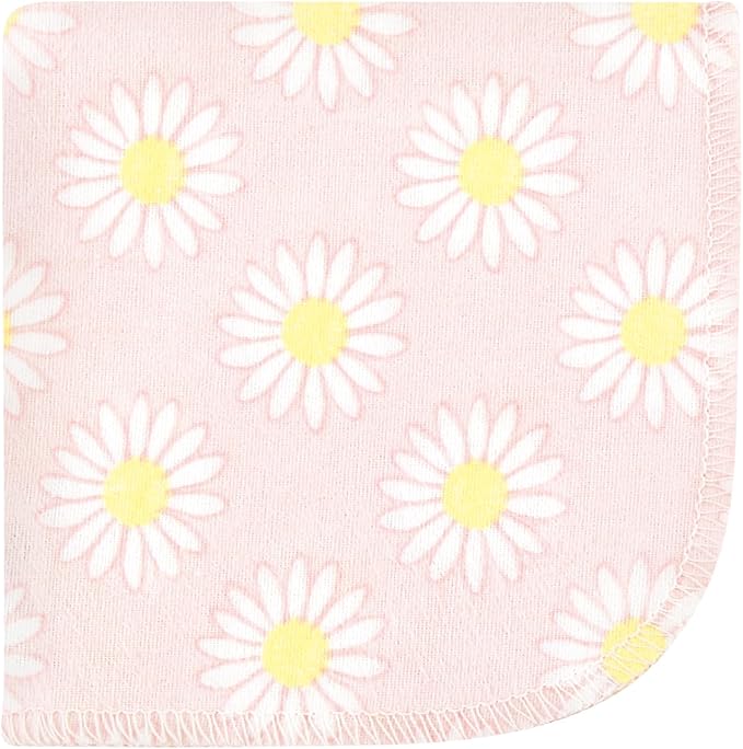 Hudson Baby Unisex Baby Flannel Cotton Washcloths, Lemon Daisy 12 Pack, One Size