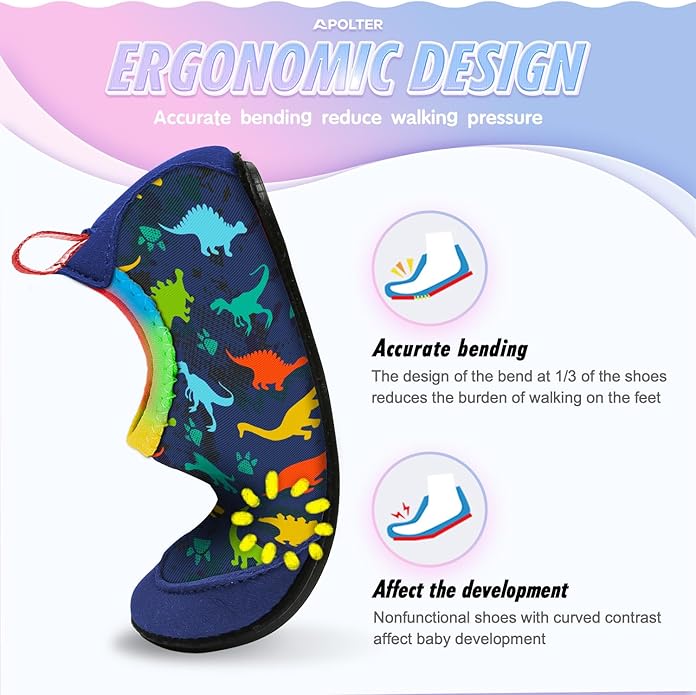 Baby Boys and Girls Swim Water Shoes Barefoot Aqua Socks Non-Slip for Beach Pool Toddler Kids