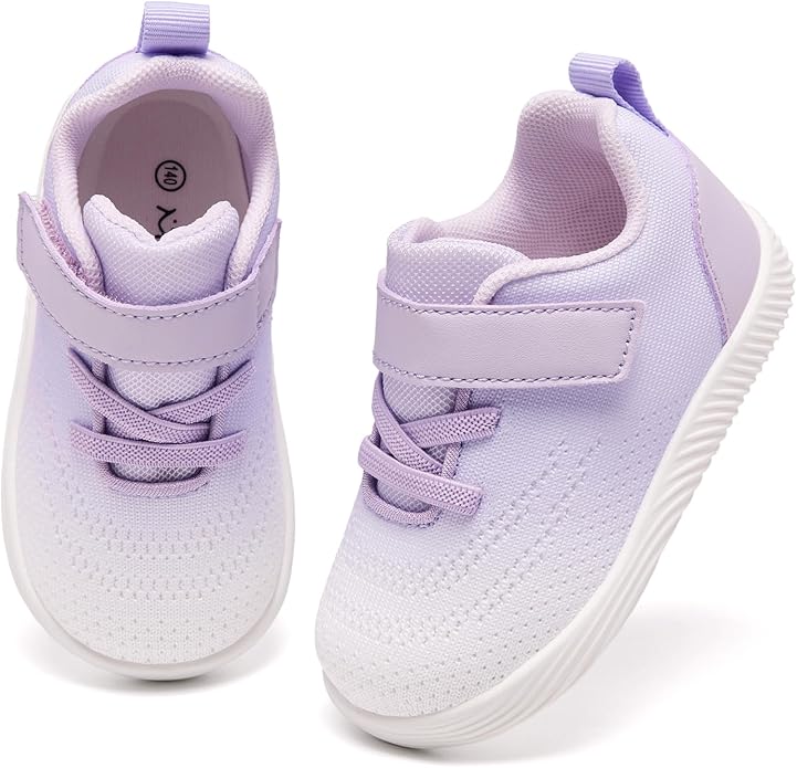 MORENDL Toddler Sneakers Baby Boys & Girls Barefoot Shoes Lightweight Breathable Walking Running Tennis Athletic Sport Shoes