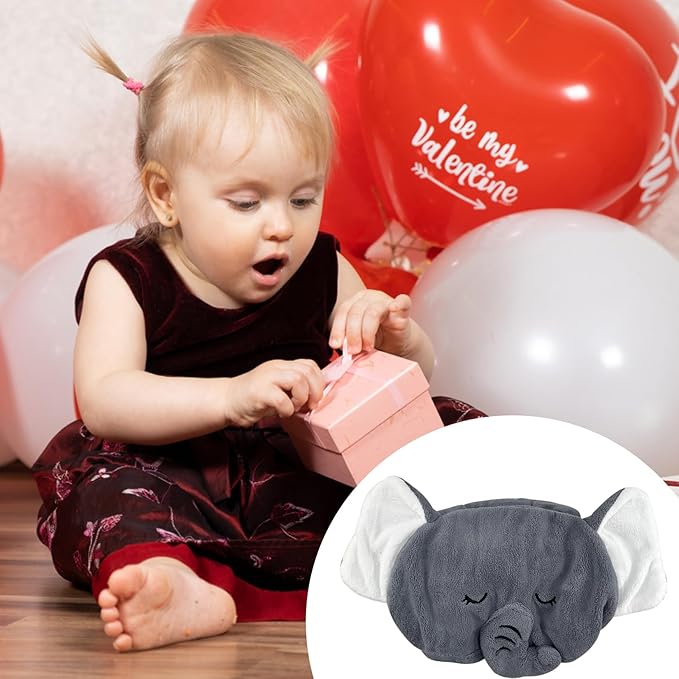 Toddler Bath Towel Baby Towels with Hood 27.5"X55" Ultra Absorbent Soft Bathrobe Blanket Kids Shower Towel for Girls and Boys(Gray Elephant)