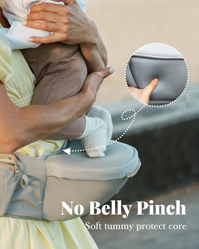 Baby Carrier, MOMTORY Safety-Certified 6-in-1 Baby Carrier with Hip Seat, Plus Size Friendly, Detachable Baby Holder Carrier Newborn to Toddler, Soft Ergonomic Toddler Support Carrier for 7-50lbs