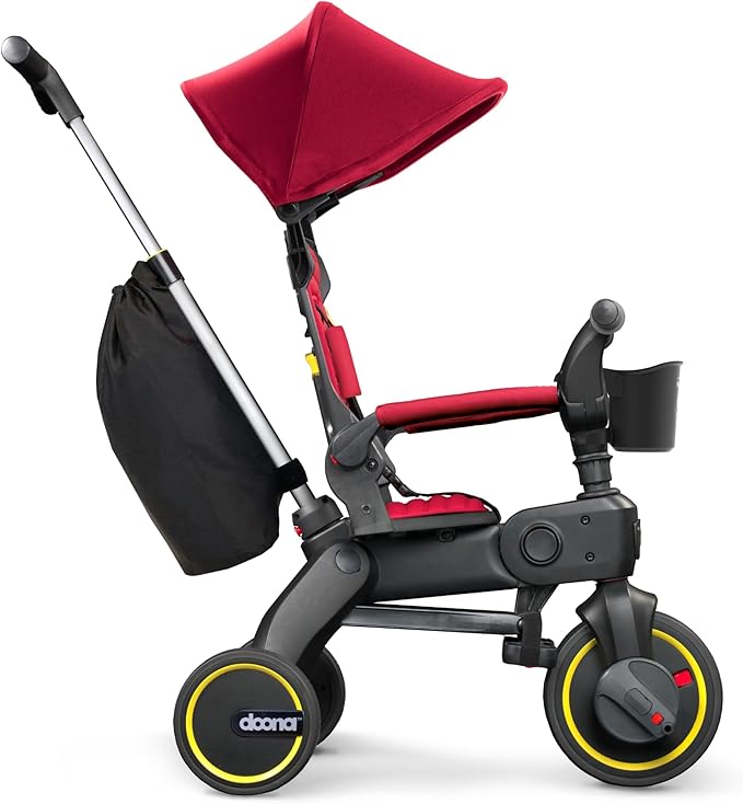 Doona Liki Trike S3, Flame Red - 5-in-1 Compact, Foldable Tricycle - Suitable for Toddlers 10 to 36 Months