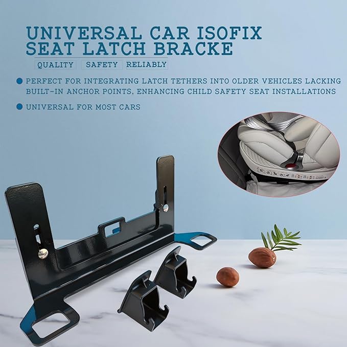 Universal Car ISOFIX Seat Latch Bracke,Child Seat anchorages for Infant Safety Chairs ISOFIX Harness Connector Interface Bracket
