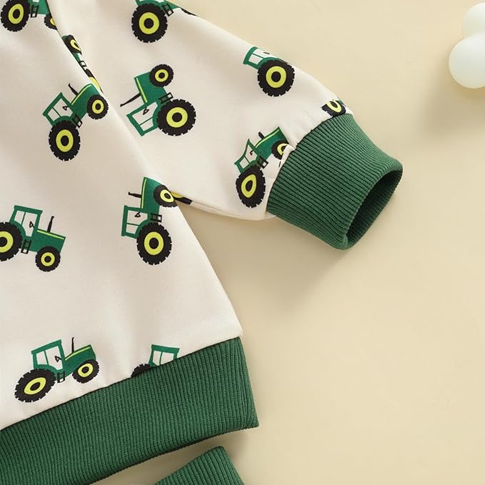 fhutpw Toddler Baby Boy Clothes Funny Letter Long Sleeve Sweatshirt Pullover Top Jogger Pants Fall Winter Outfits