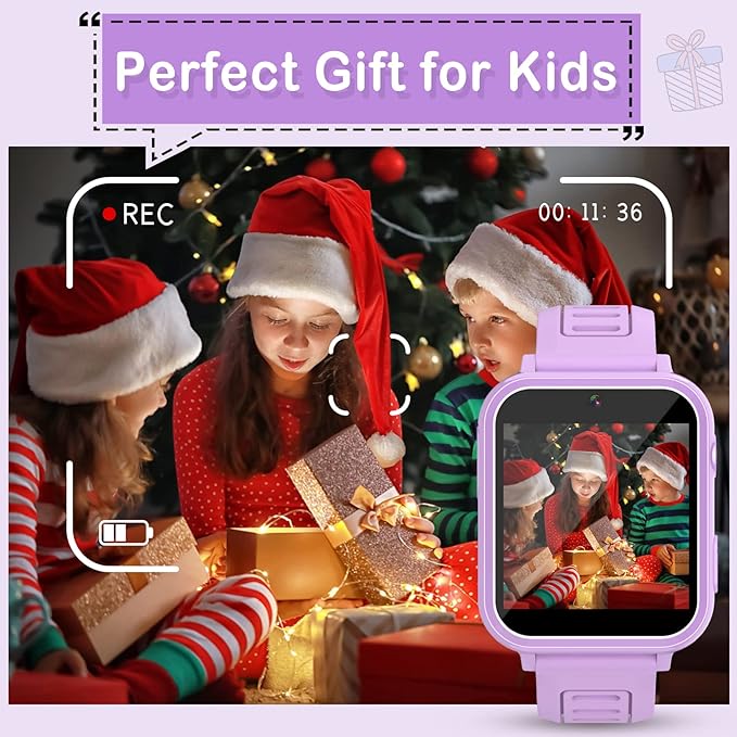 Kids Smart Watches Girls Gifts Age 3-12, Smart Watch for Kids with 39 Games Camera Video Recorder Music Player Alarm Calculator Stopwatch Flashlight Pedometer Gift Toys for Girls Ages 5 6 7 8 9 10