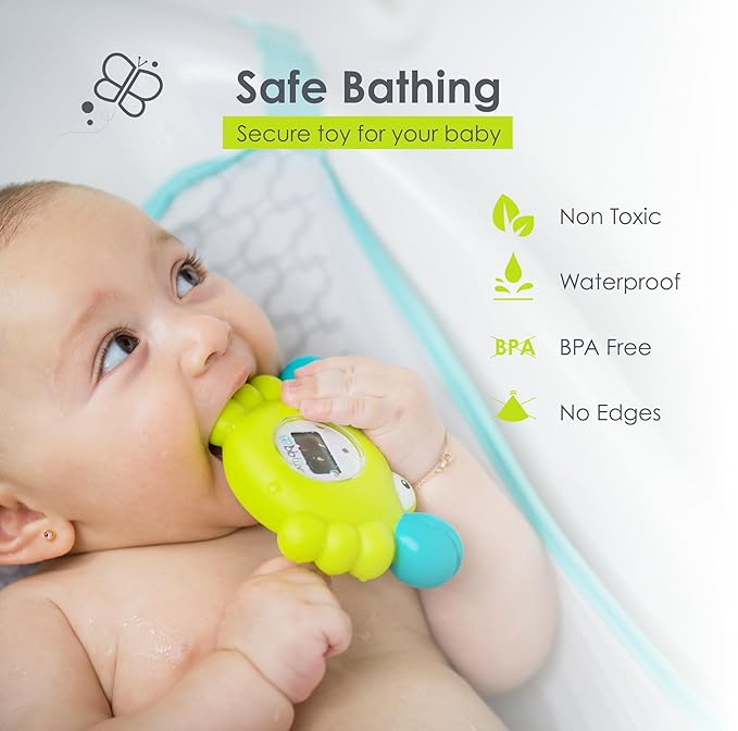 bblüv – Kräb 3-in-1 Bath Thermometer & Bath Toy – Fahrenheit