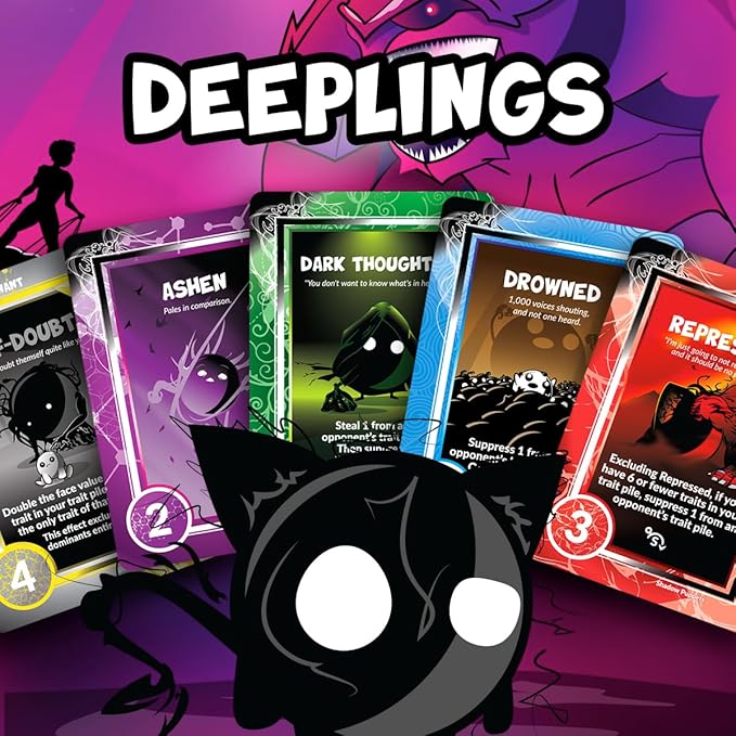 Shadow Puppets Bolster Expansion for Doomlings - Introducing 40 New Cards & Four Haunting New Species of Doomlings: Deeplings, Glitterlings, Moonlings, and Fuzelings (40 Card Bolster Pack)