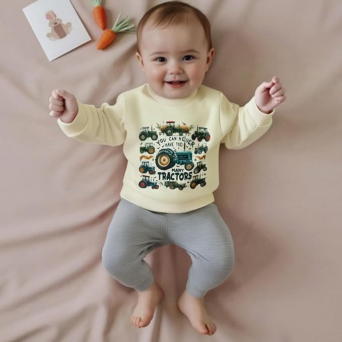 WZTYYDS Toddler Baby Boy Fall Clothes Letter Truck Long Sleeve Pullover Sweatshirt Tops Joggers Pants Set Winter Outfits