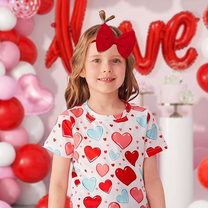 YanJie Baby Hair Bows for Girls Red Pink Newborn Headband Baby Pink Girls Bows Soft Nylon Hair Accessories Infant Toddler 3pcs/pack
