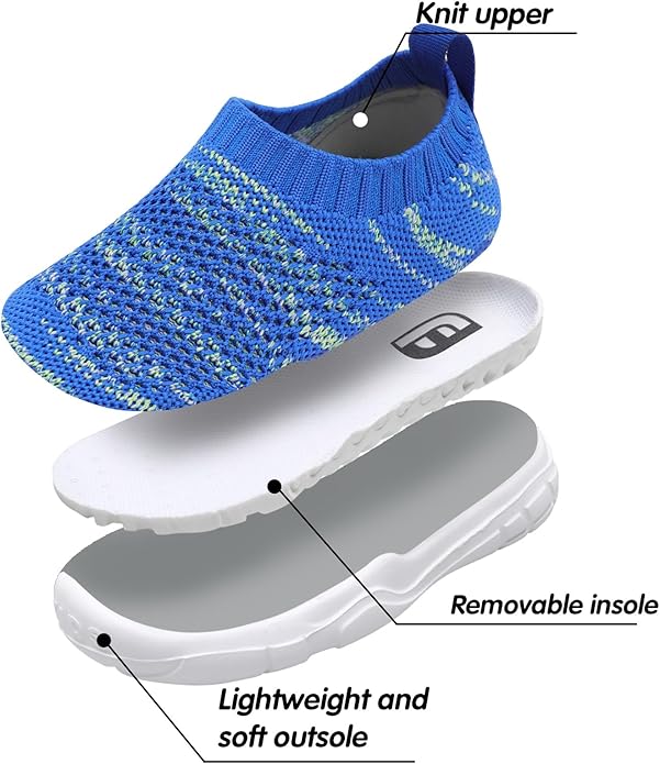 JOINFREE Toddler Boys Girls Sneaker Slip On Shoes Kids Lightweight Breathable Walking Shoes