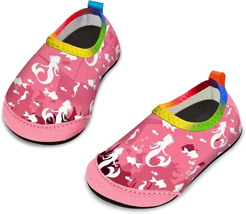 Baby Boys and Girls Swim Water Shoes Barefoot Aqua Socks Non-Slip for Beach Pool Toddler Kids