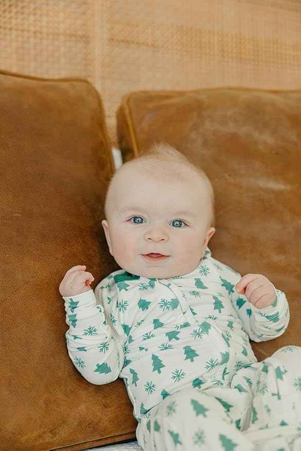 Copper Pearl Zip-Up Footie Baby Pajamas: Ultra-Soft Boys Pajamas and Girls Pajamas, Premium Knit Fabric in Stylish Prints, Tag-Free with Two-Way Zipper, Sized Newborn to 24 Months, Alps