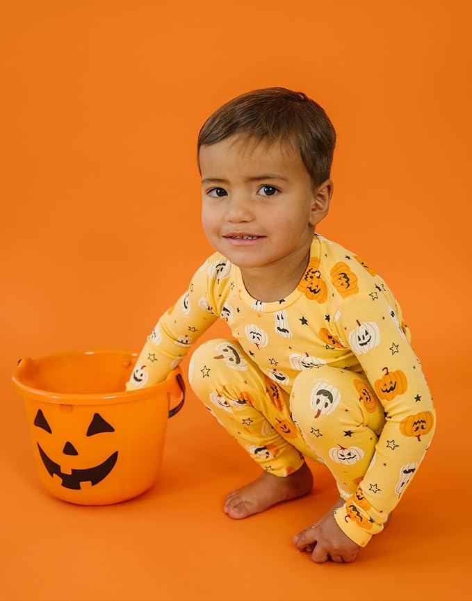 moimoln Sibling Matching 6M-8Y Soft Warm Cotton Modal Character Long Sleeve Snug-Fit Pajama Long Sleeve Sleepwear Daily