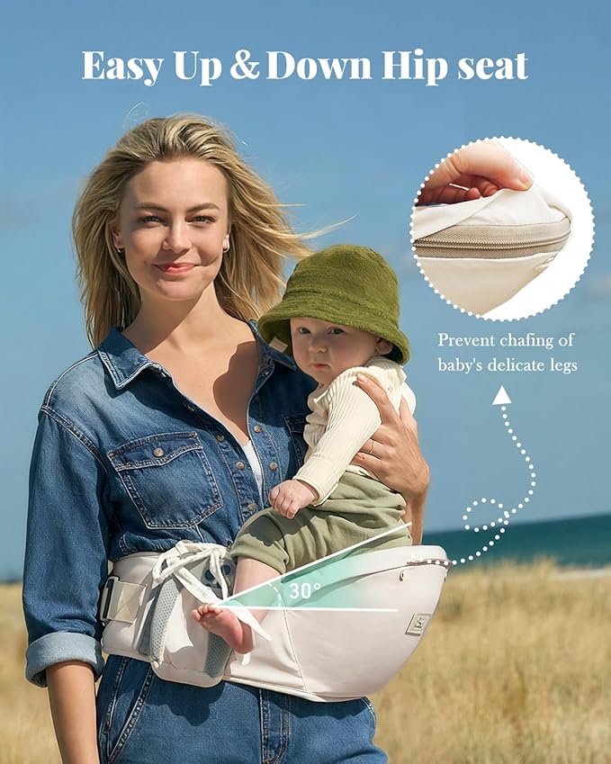 MOMTORY Baby Carrier, Baby Holder Carrier Newborn to Toddler - Ergonomic, Plus Size Friendly, Cozy and Breathable Baby Carrier with Hip seat for 7-50lbs