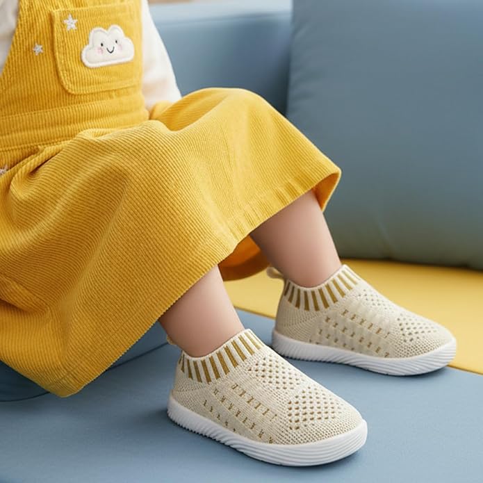 MORENDL Baby Toddler Walking Socks Non-Slip Breathable Unisex Casual Sneakers