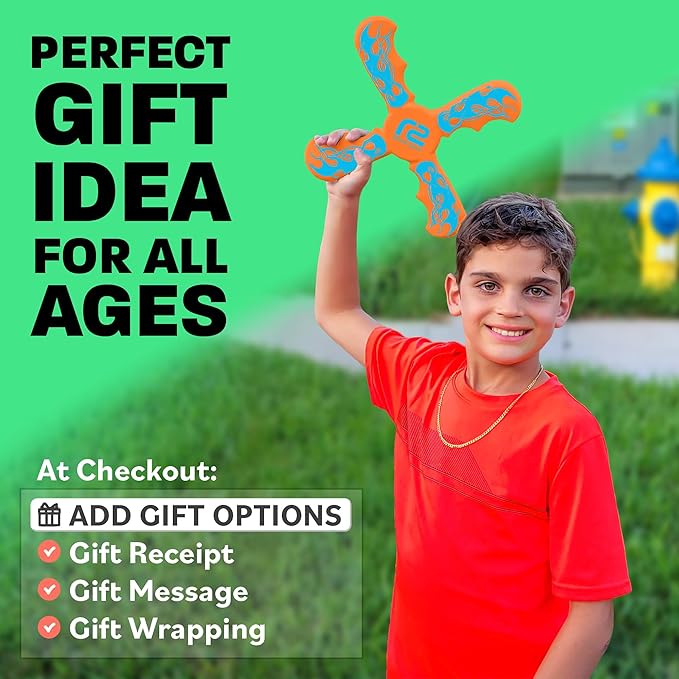 Boomerang for Kids - Easter Gifts for Boys & Girls All Ages - Best Easter Basket Stuffers & Fun Kid Gift Ideas - Outdoor Toys - Fun Children Birthday Party Favors - Valentines Day Gifts For Kids