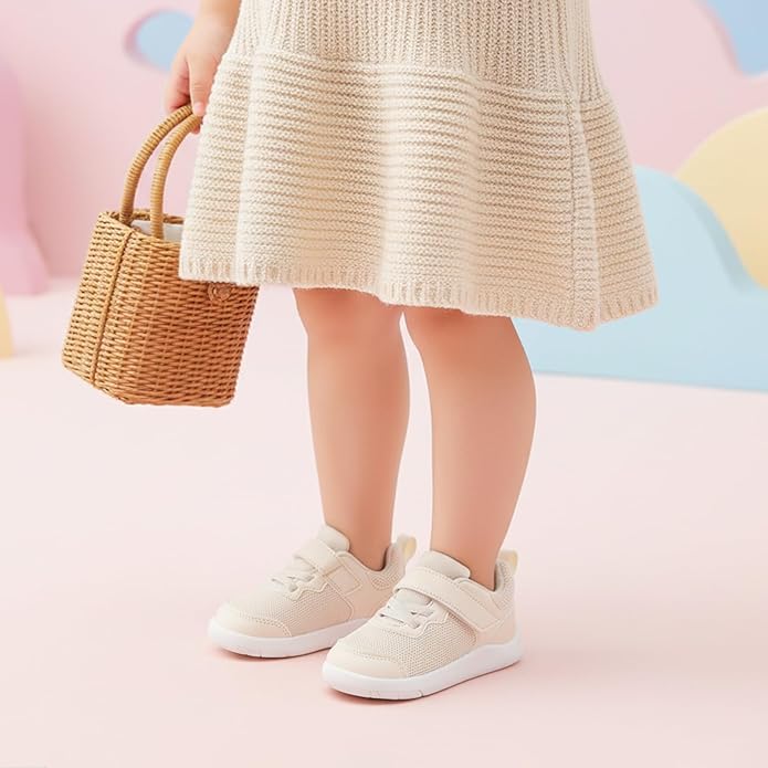 Wide Toe Box Toddler Shoes Baby First Walking Shoe Boys Girls Non-Slip Zero Drop Minimalist Tennis Sneakers