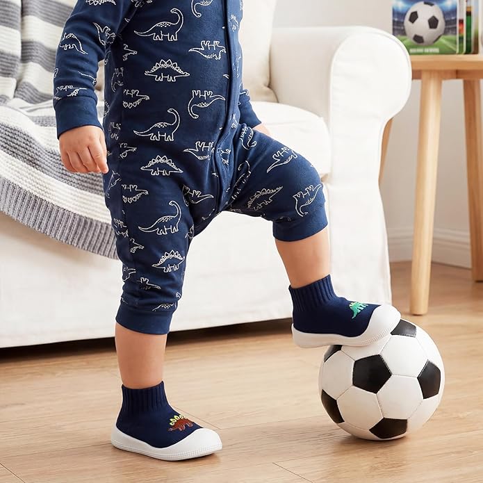 STQ Baby Socks Shoes Toddler Wide Toe Box Non-Slip Slippers Infant Walking Shoe Soft Baby Boys Girls Lightweight Sneakers