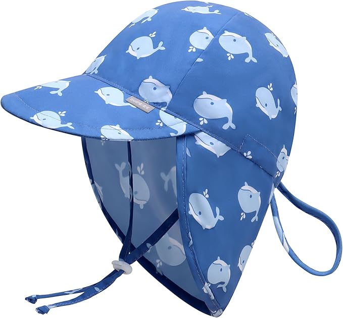 Duoyeree UPF 50+ Baby Sun Hat with Ear and Neck Protection - Toddler Beach Hat for Boys & Girls - Ideal for Summer Fun