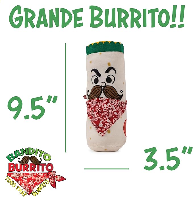Squirrel Products Bandito Burrito The Musical Passing Game for Kids 4+, Toss The Singing Plush in a Hot Potato-Style That Ends with a Toot