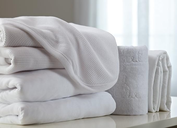 American Baby Company 100% Cotton Thermal Waffle Swaddle Blanket (30" x 40"), Soft, Breathable & Stretchy, White, 2 Pack, for Boys and Girls, Perfect for Swaddling, Travel and Gifting