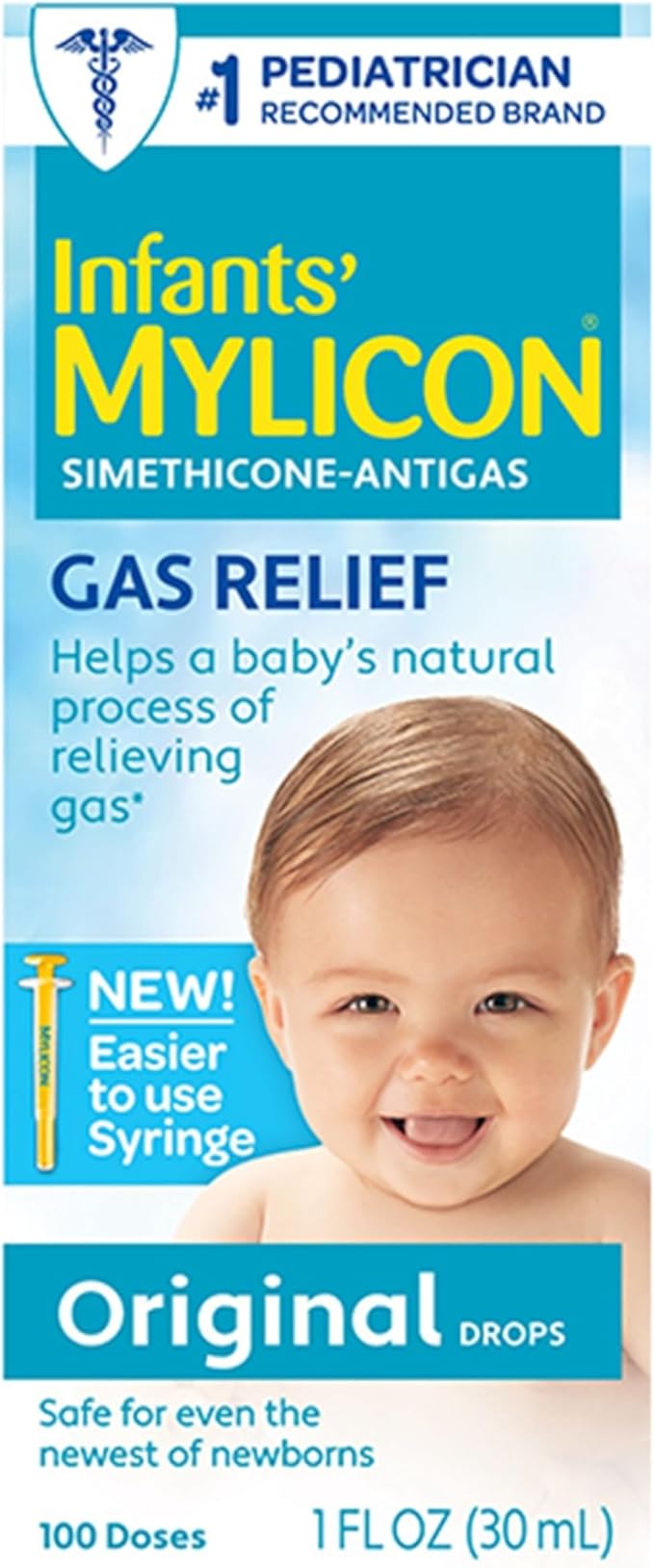 MYLICON Gas Relief Drops for Infants and Babies, Original Formula, 1 Fluid Ounce
