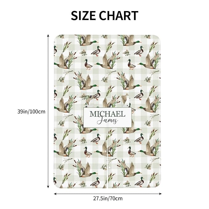 Personalized Baby Boy Car Seat Canopy for Babies, Custom Name Baby Car Seats Cover for Boys, Wild Ducks Opening Minky Nursing Breastfeeding Covers for Infant, Carseat Canopies for Newborn