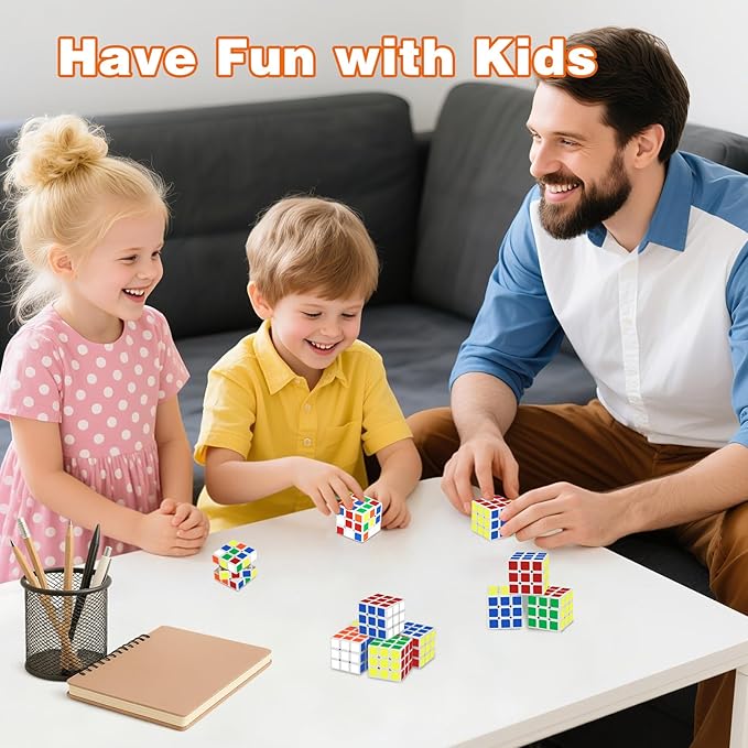 Mini Cube Puzzle Party Favors for Kids: 28 Pack 1.18in 3x3 Magic Cube School Rewards & Classroom Prize for Students - Birthday Valentines Easter Stress Relief Toys Goody Bag Filler Gifts