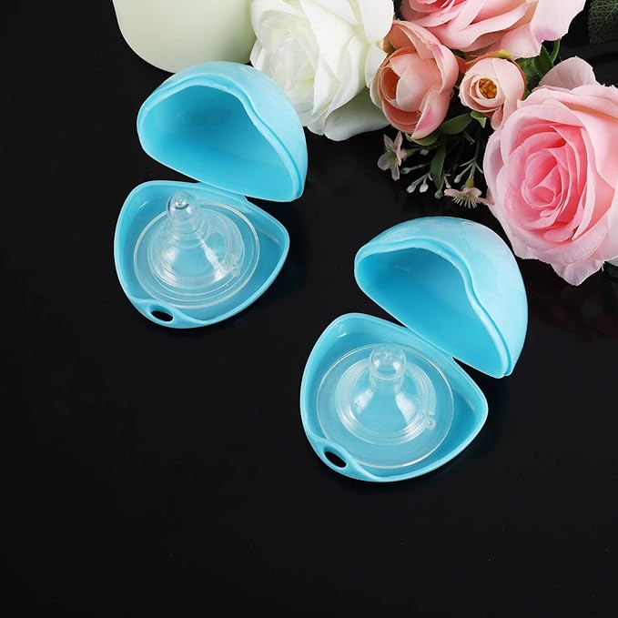 Accmor Pacifier Case, Pacifier Holder Case, Pacifier Container for Travel, BPA Free, Blue, 3 Pack