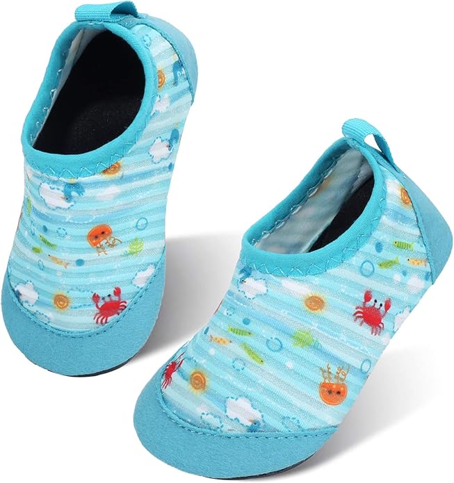 JIASUQI Baby Boys and Girls Barefoot Swim Water Skin Shoes Aqua Socks for Beach Swim Pool