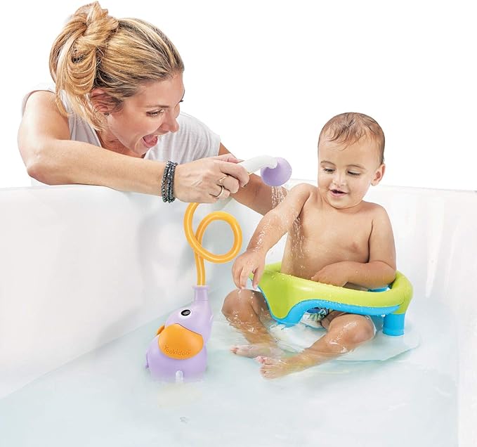 Yookidoo Baby Bath Shower Head - Elephant Water Pump and Trunk Spout - for Newborn Babies in Tub Or Sink