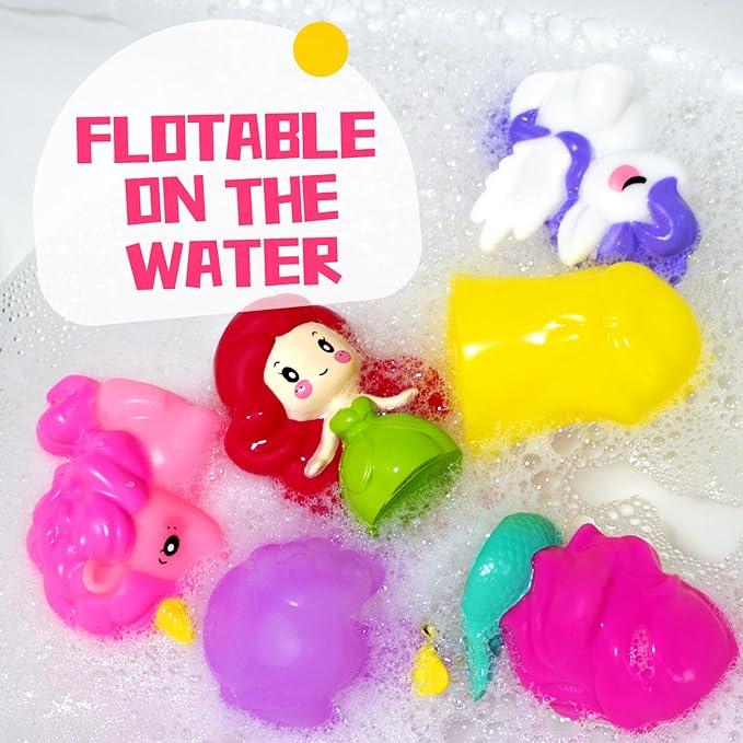 Hely Cancy Baby Bath Toys - No Hole Bath Toys for Kids, Bath Tub Shower Toys for Newborn Baby