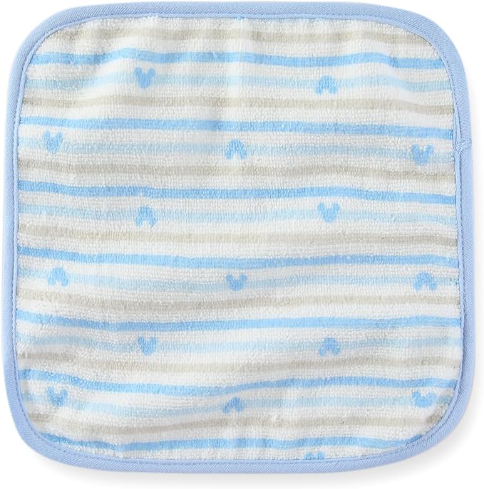 Disney Baby Boys Mickey Mouse Hooded Bath Towel with 3 Washcloths Set for Newborn and Infants