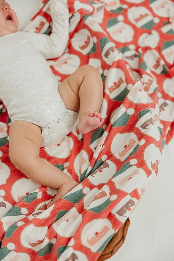 Copper Pearl Large Premium Knit Baby Swaddle Receiving Blanket Claus
