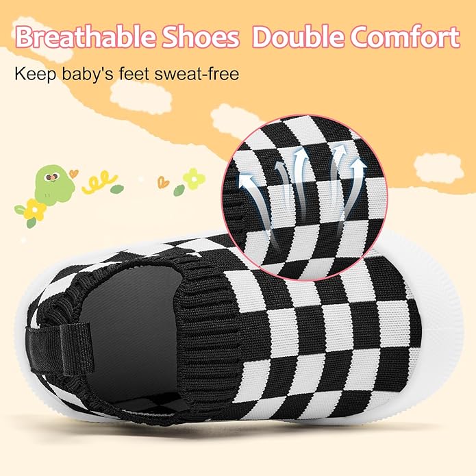 VIFUUR Baby Shoes Girls Boys Toddler Sneakers Non-Slip First Walkers Shoes for Babies 6 9 12 18 24 Months