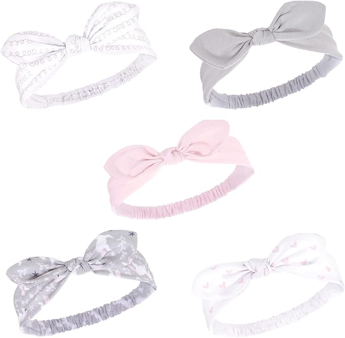 Hudson Baby Cotton and Synthetic Headbands, Size 0-24 Months